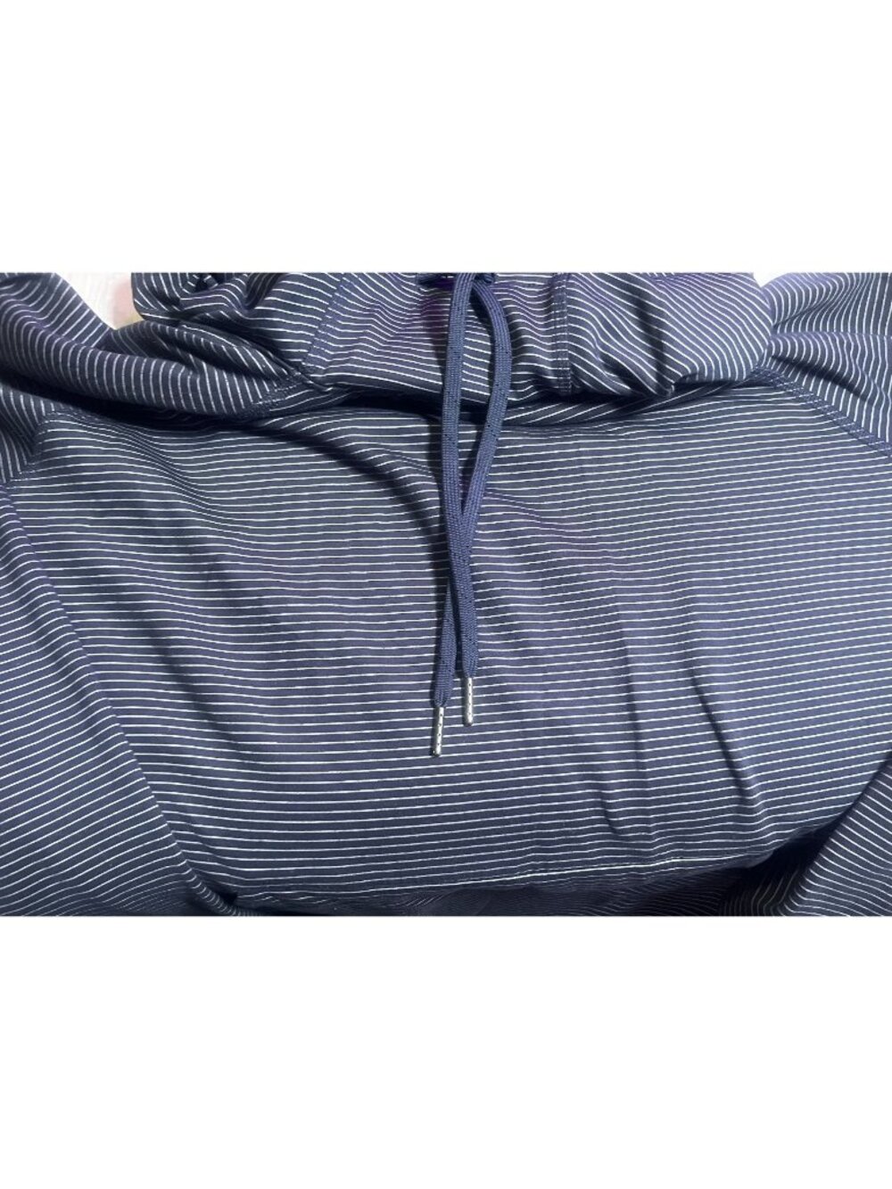 Columbia Mens 2X Omni-Wick Striped Pullover Hoodie Navy Blue